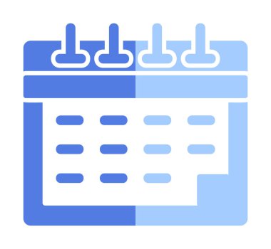 Takvim simgesi, vektör illüstrasyon tasarımı