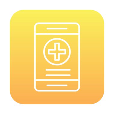 Çevrimiçi Sağlık Sigortası ikonu vektör illüstrasyonu