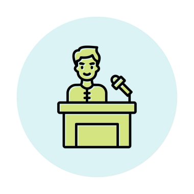 Basın Konferansı vektör illüstrasyonu