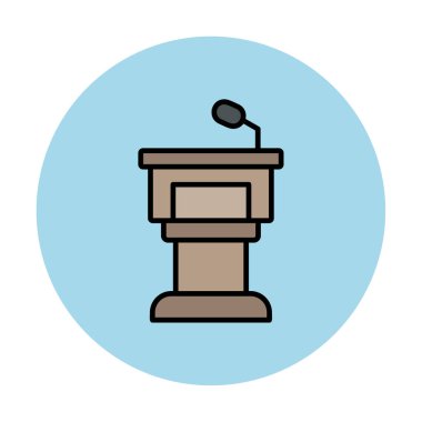 Podyum simgesinin vektör illüstrasyonu 