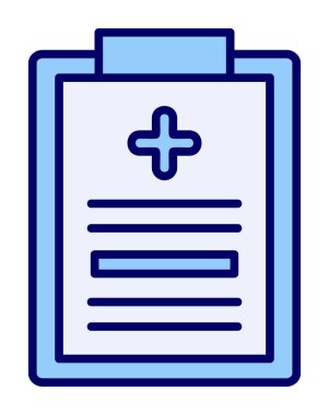 Tıbbi Kayıtlar ikonu. Basit resimleme                                 