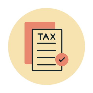 düz tasarım vektör illüstrasyon vergisi onayı