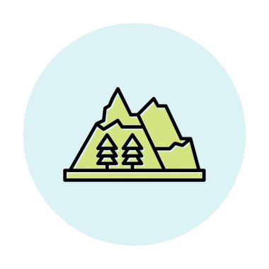 basit vektör izole dağ simgesi 