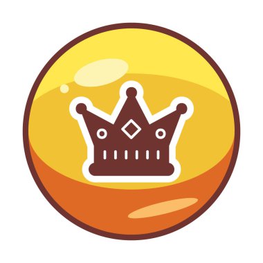  Basit bir taç. Web simgesi illüstrasyonu 