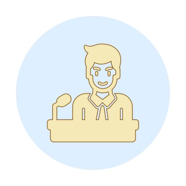 Konferans simgesi, vektör çizimi 