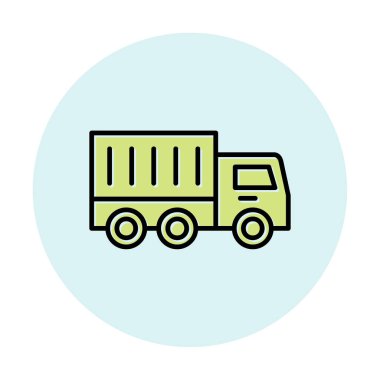 kamyon simgesi, vektör illüstrasyonu