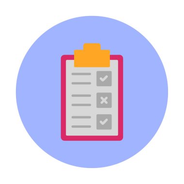 Kontrol listesi olan pano simgesi, vektör illüstrasyon tasarımı  