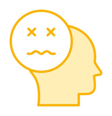 Hasta emoji simgesi olan insan kafası, vektör illüstrasyonu