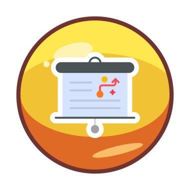 Basit Strateji simgesi, vektör illüstrasyonu