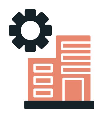 Bakım daireleri simge vektör illüstrasyonu 