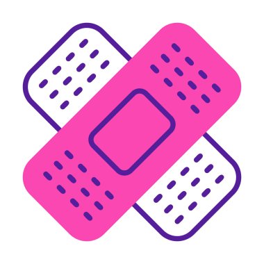 Yara bandı simgesi, vektör illüstrasyonu  