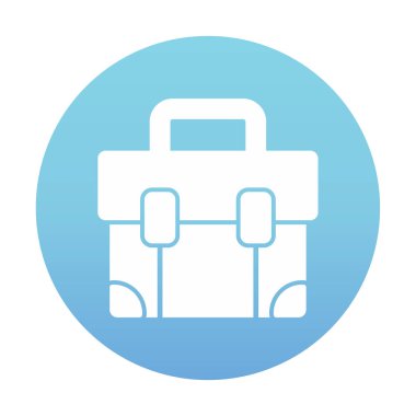 bavul ikonu vektör illüstrasyonu 