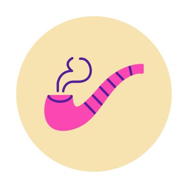 tütün tüttürme çubuğu simgesi, vektör illüstrasyonu