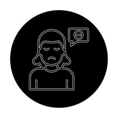 Negatif Düşünce konsepti ikon vektör çizimi