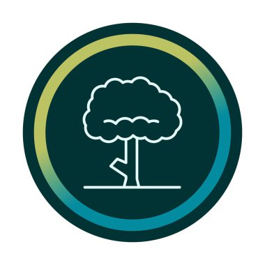 ağaç web simge vektör çizim