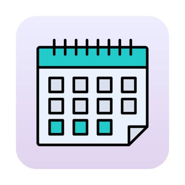 Takvim simgesi, vektör çizimi