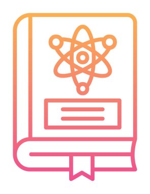 Fizik Kitabı vektör illüstrasyonu, simge ögesi arkaplanı