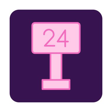 24 saat simge vektör çizim
