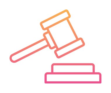 Basit yassı adalet yasası vektör illüstrasyonu