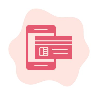 Basit Çevrimiçi Ödeme simgesi, vektör illüstrasyonu