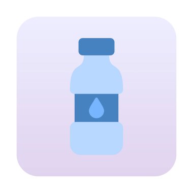 su şişesi simgesi, vektör illüstrasyonu    