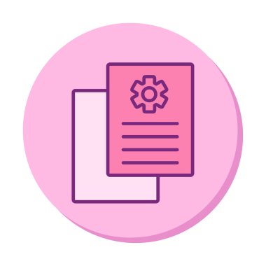 Çalışma Raporu. Web simgesi basit illüstrasyon