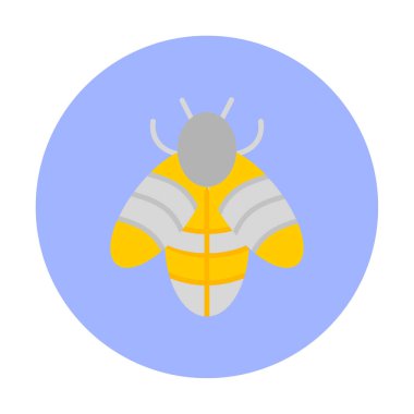 Şirin Arı simgesi, vektör çizim        