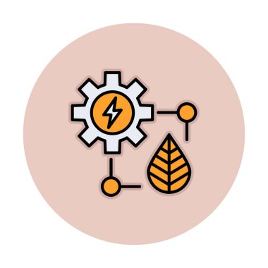 eko enerji simgesi, vektör illüstrasyonu basit tasarım