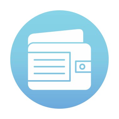 Cüzdan web simgesi, vektör illüstrasyon tasarımı