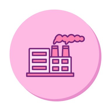 Nükleer santral ikon vektörü. İnce çizgi işareti. izole edilmiş sınır sembolü çizimi