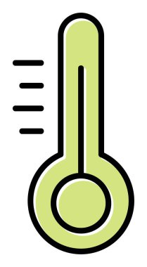 Modern termometre simgesinin vektör çizimi 