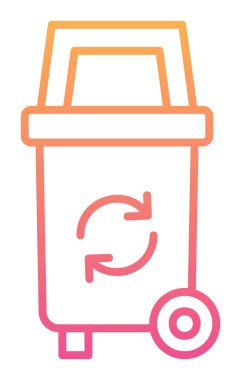 Çöp kutusu simgesi vektör illüstrasyonu 