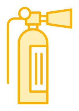 Basit bir yangın söndürücü. Web illüstrasyonu  