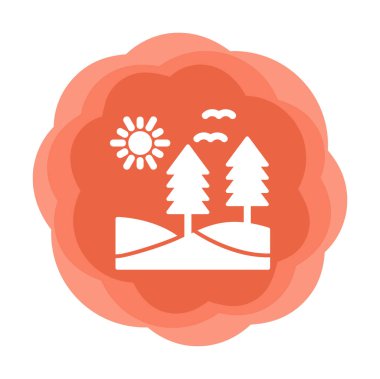 forest icon, vector illustration simple design