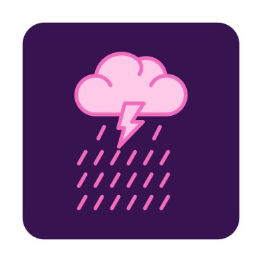 yağmur simgesi, vektör illüstrasyonu  