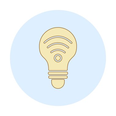 Ampul Ağı simgesi basit bir çizim. Akıllı Ampul                                                     