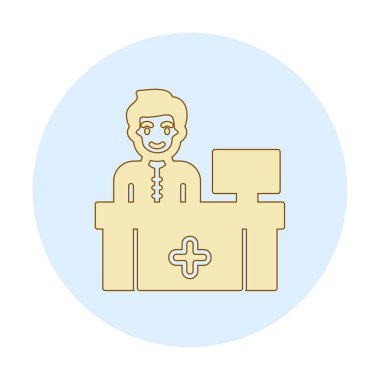 Resepsiyon simgesi, vektör illüstrasyonu basit tasarım