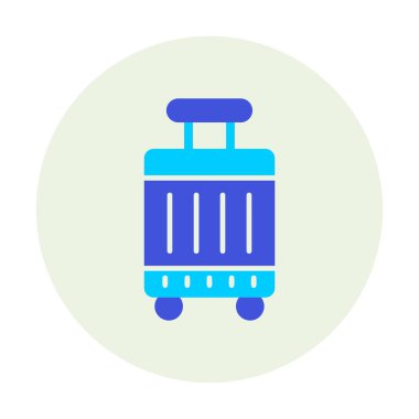 bavul ikonu vektör illüstrasyonu 