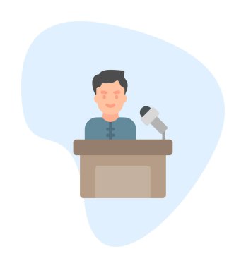 Basın Konferansı vektör illüstrasyonu