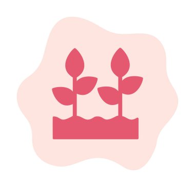 Büyüyen Bitkiler web simgesi, vektör illüstrasyonu 