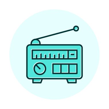 radyo simgesi web basit illüstrasyon