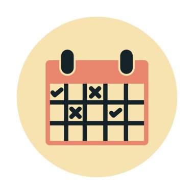 Takvim simgesi, vektör çizimi