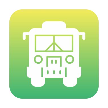 Toplu Taşımacılık web simgesi, vektör illüstrasyonu