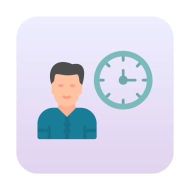 Çalışma Zamanı web simgesi vektör illüstrasyonu