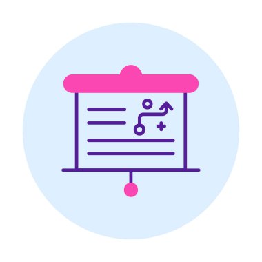 Basit Strateji simgesi, vektör illüstrasyonu