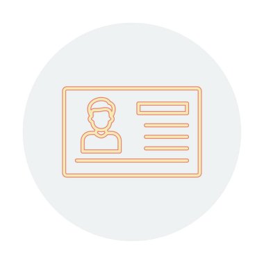 Visa belgesi simgesinin vektör illüstrasyonu 