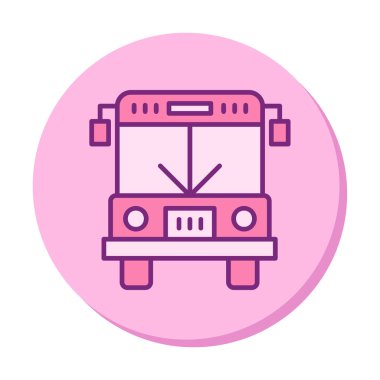 bus simgesi, vektör illüstrasyonu