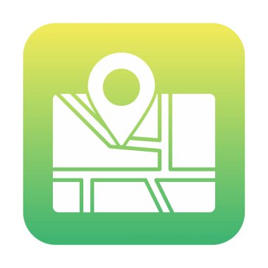 Konum iğnesi, vektör illüstrasyonlu harita simgesi