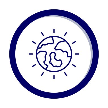 Dünya Günü ikon vektör illüstrasyonu