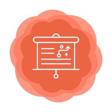 Basit Strateji simgesi, vektör illüstrasyonu